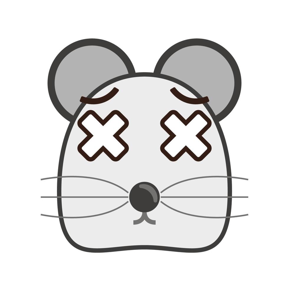 cute mice face icon vector