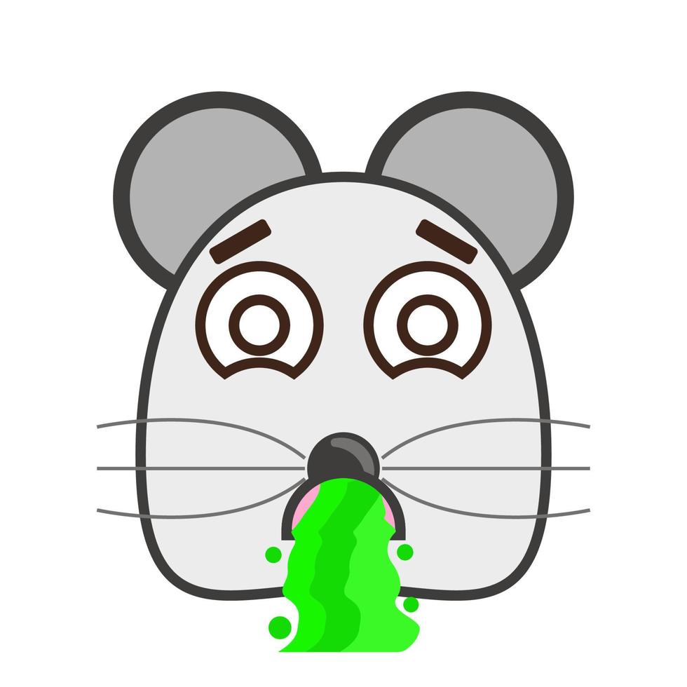 cute mice face icon vector