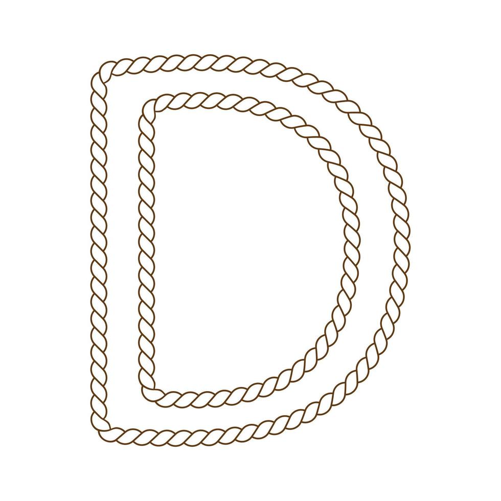 rope that forms a letter vector