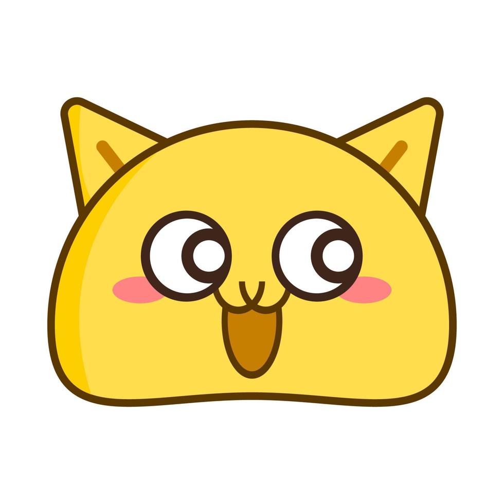 linda gato emoticon cara vector