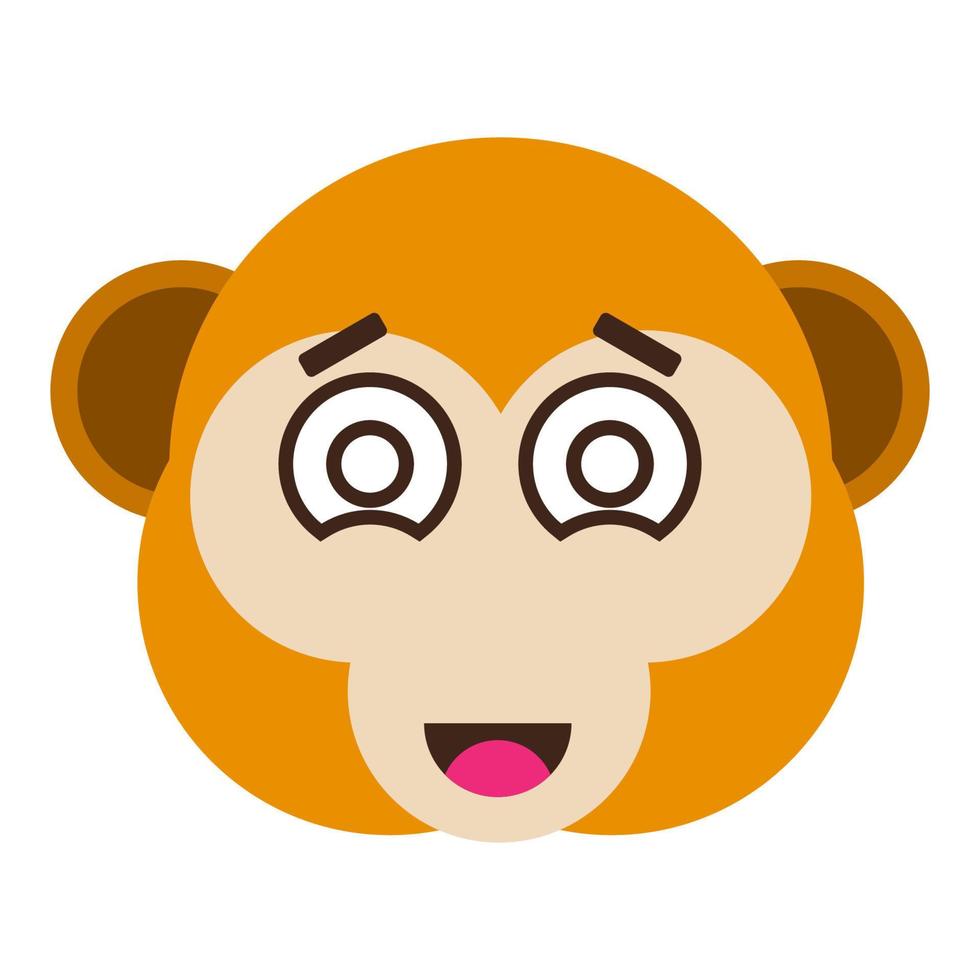 mongkey face icon vector