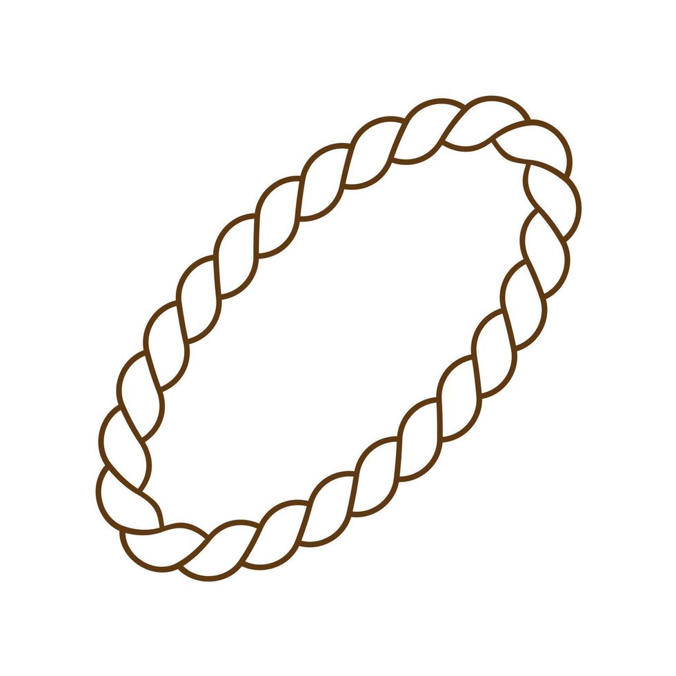 Rope round border frame vector