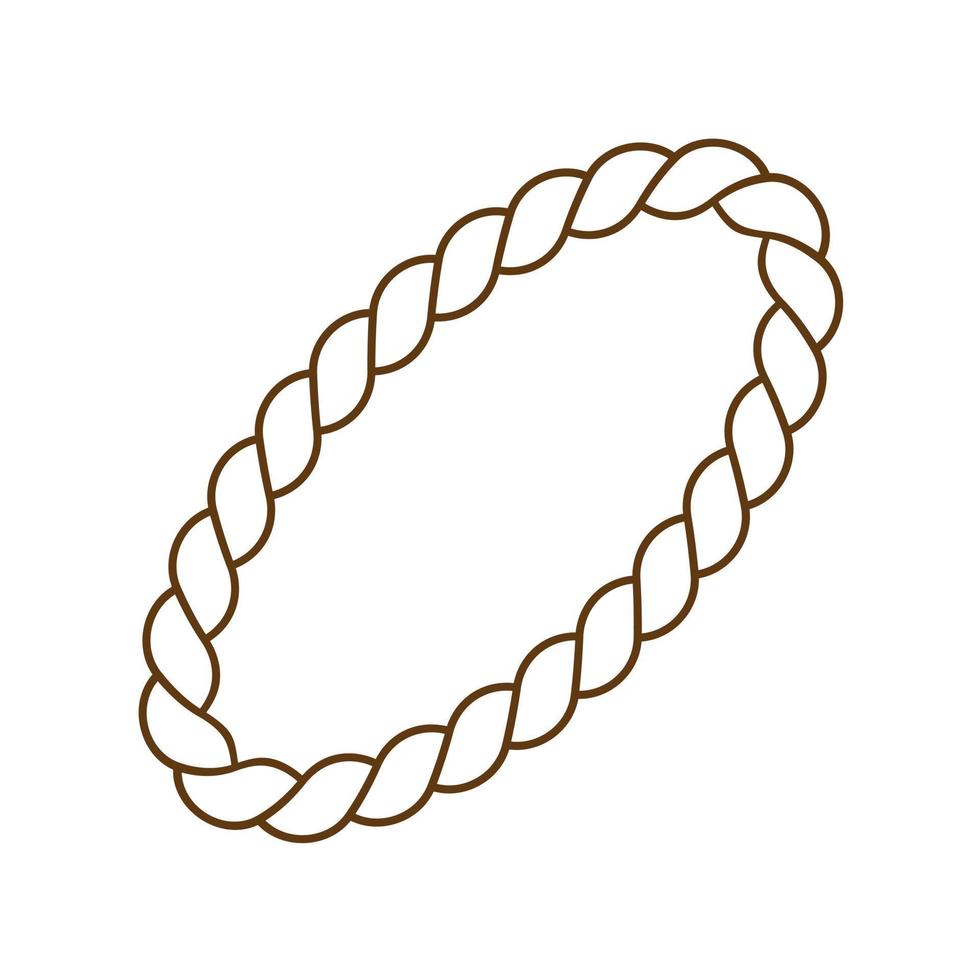 Rope round border frame vector