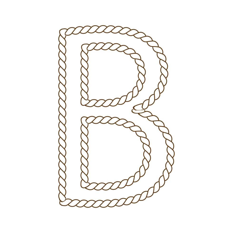 rope that forms a letter vector