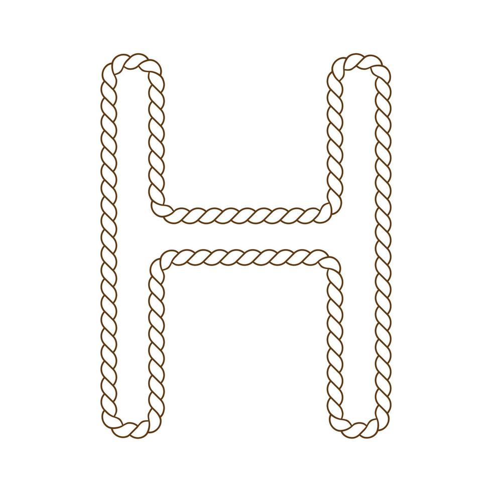 rope that forms a letter vector