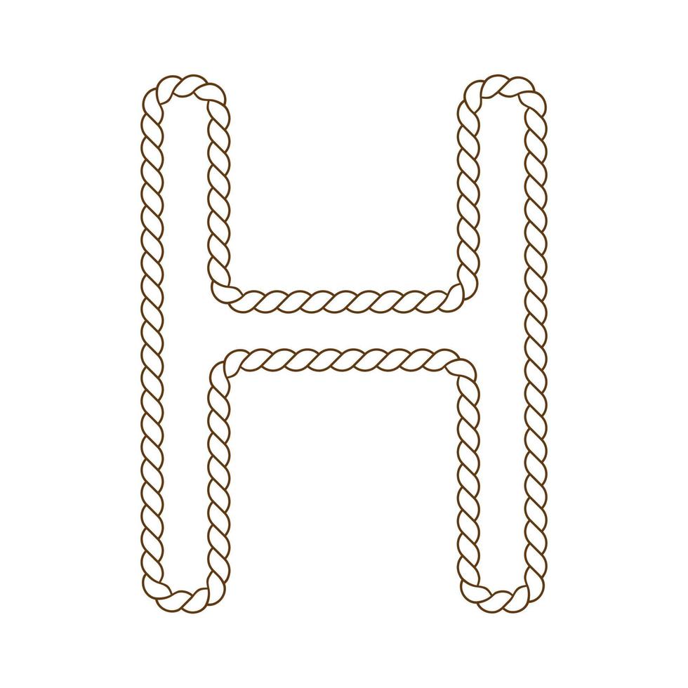 rope that forms a letter vector