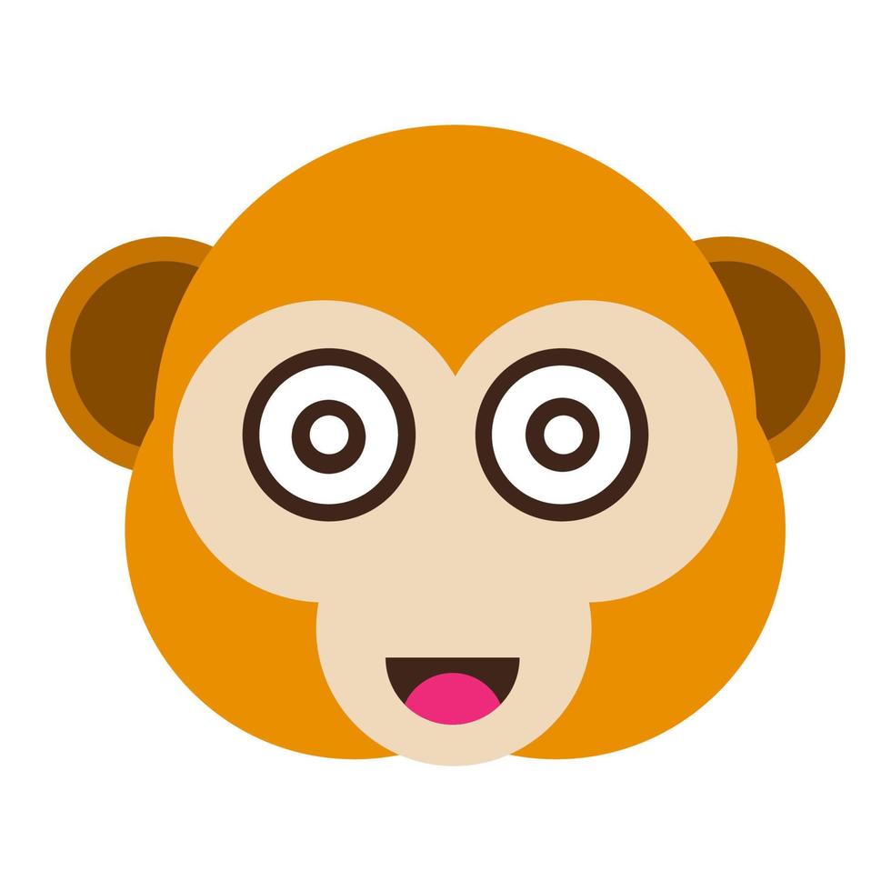 mongkey face icon vector