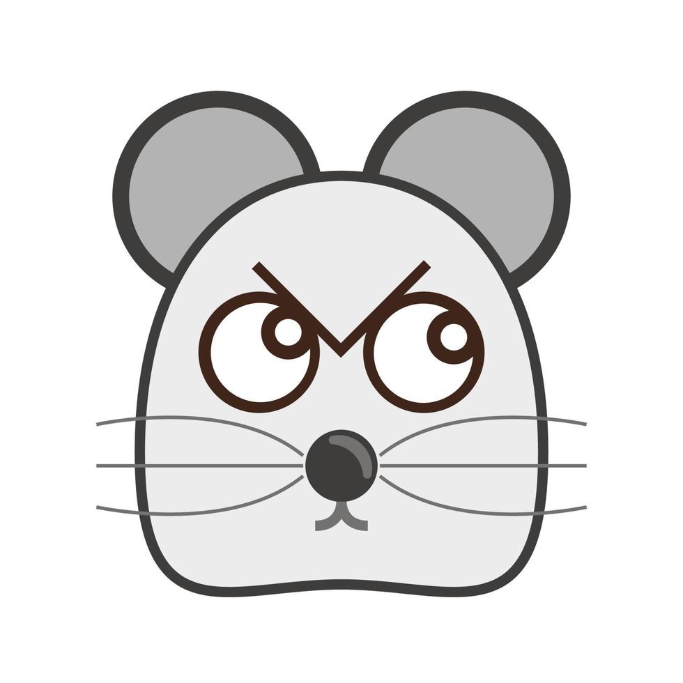 linda ratones cara icono vector