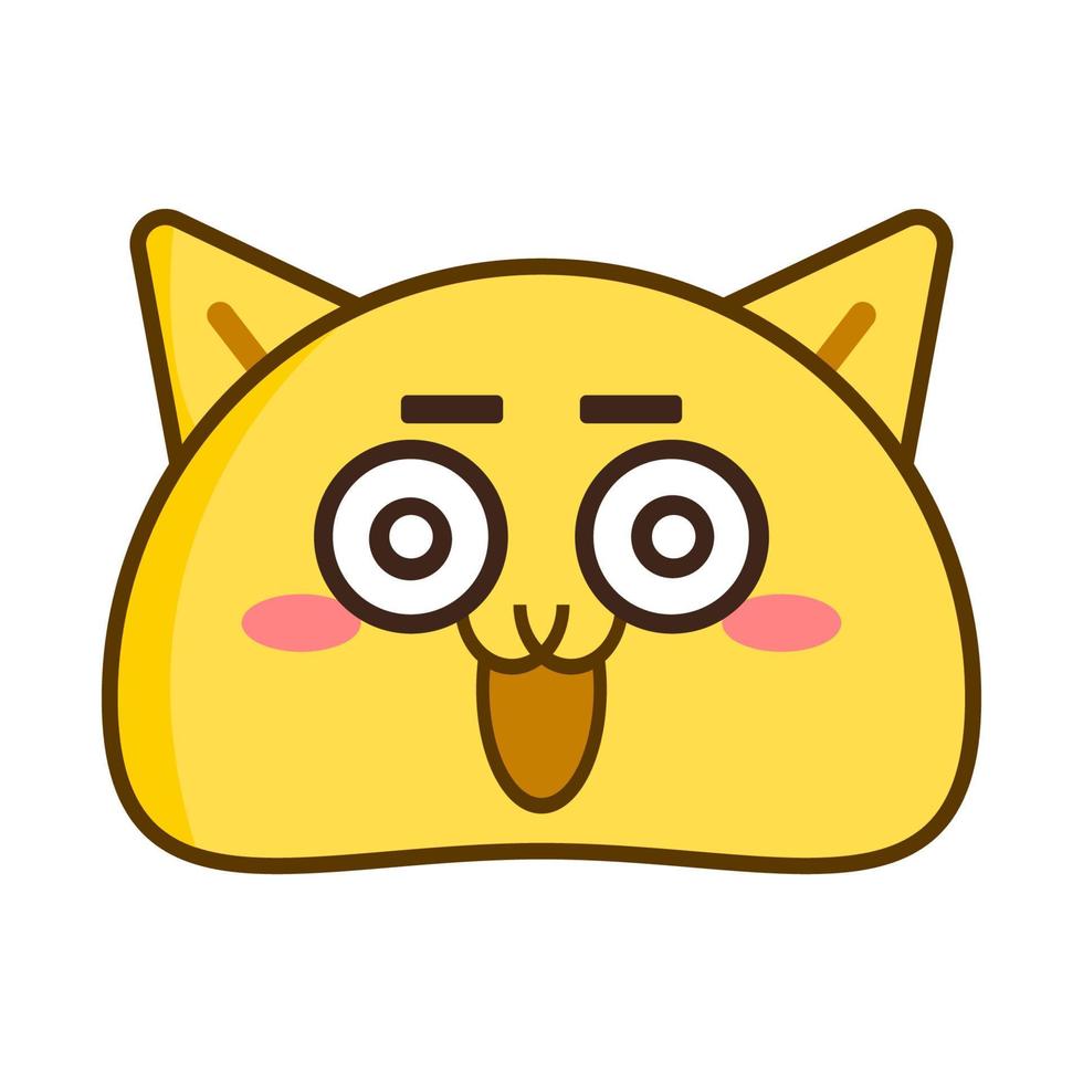 linda gato emoticon cara vector