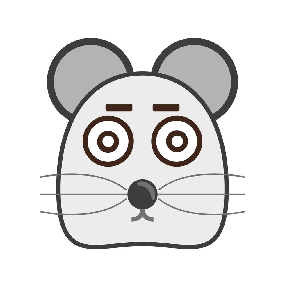 linda ratones cara icono vector