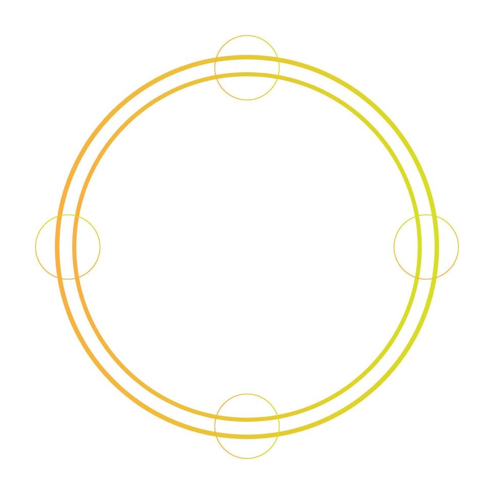 Golden Border Line Vector