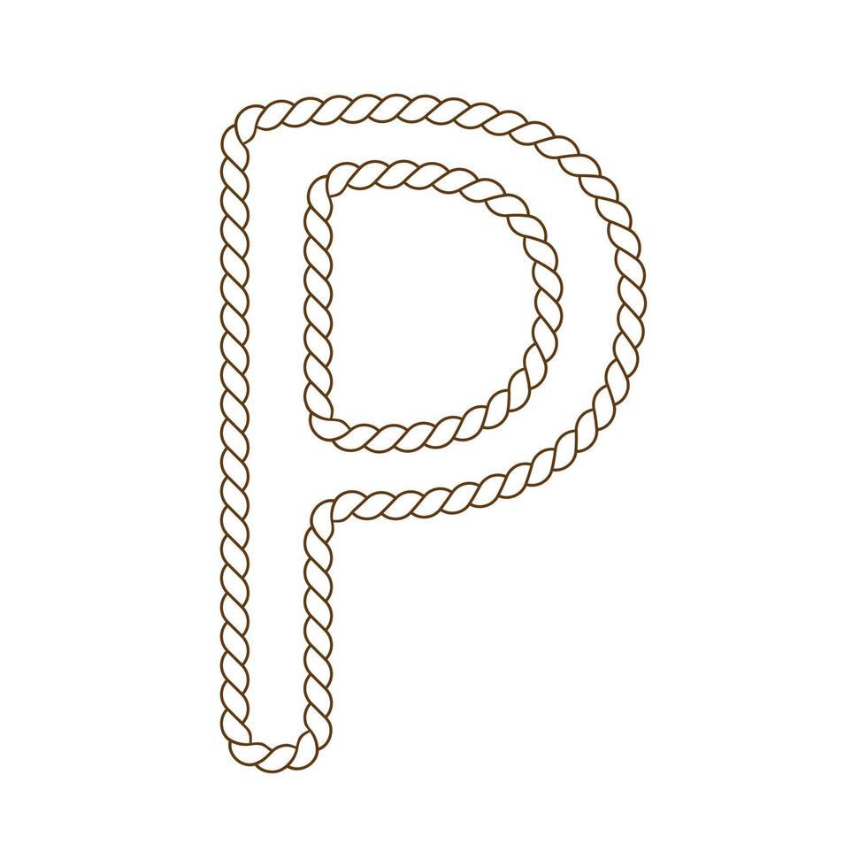 rope that forms a letter vector