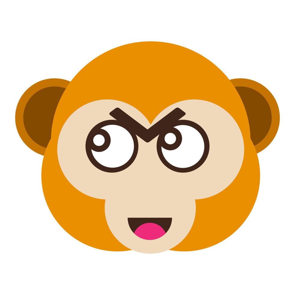 mongkey face icon vector