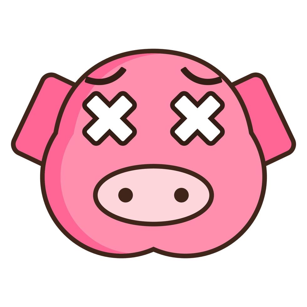 Pig Face Emoticon vector