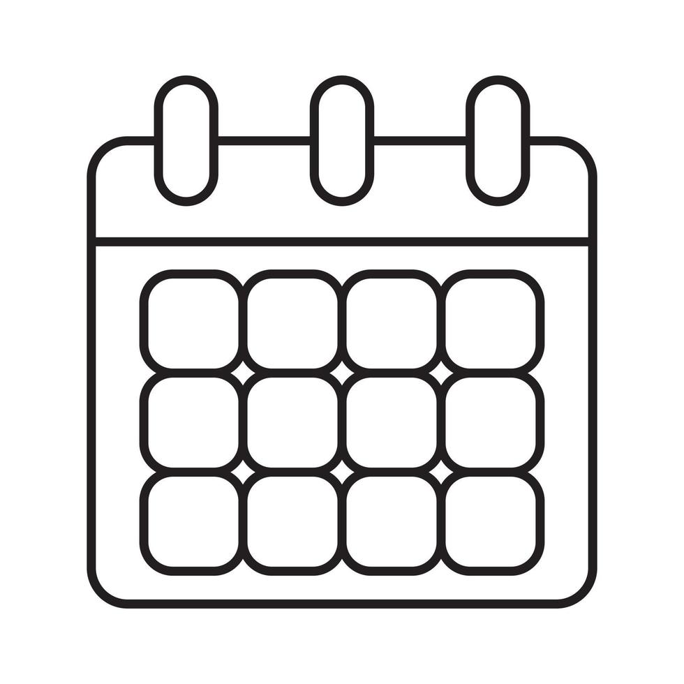 vector calendar line icon