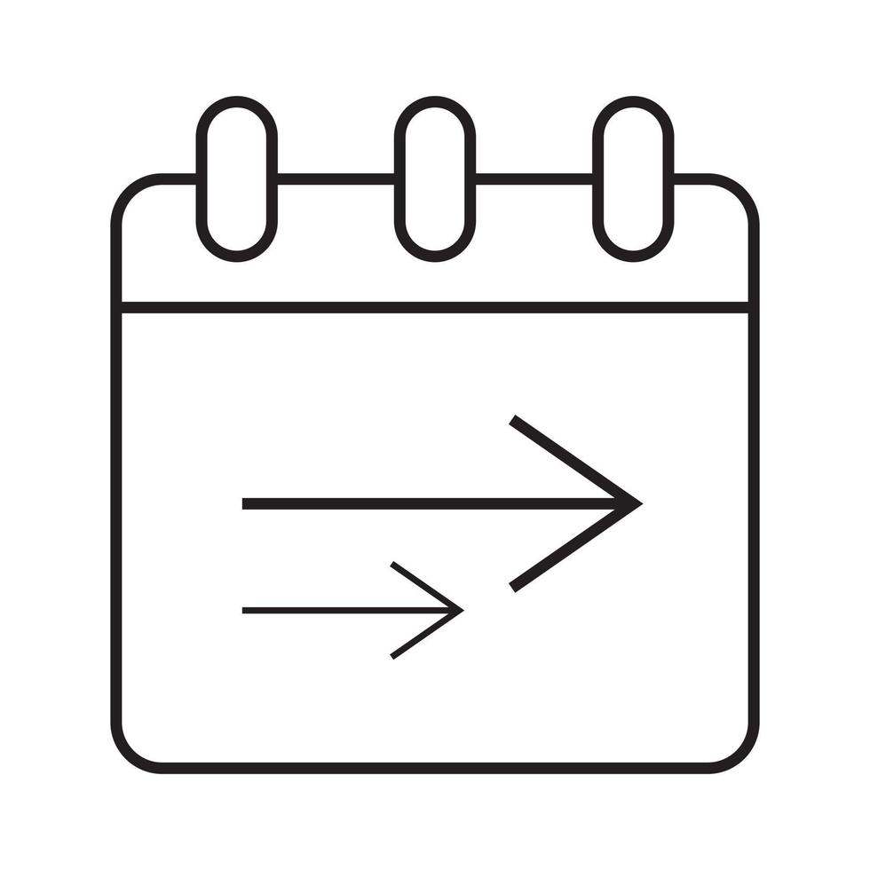 vector calendar line icon