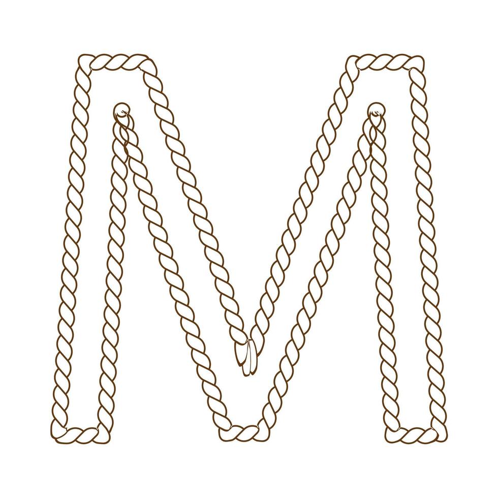 rope that forms a letter vector