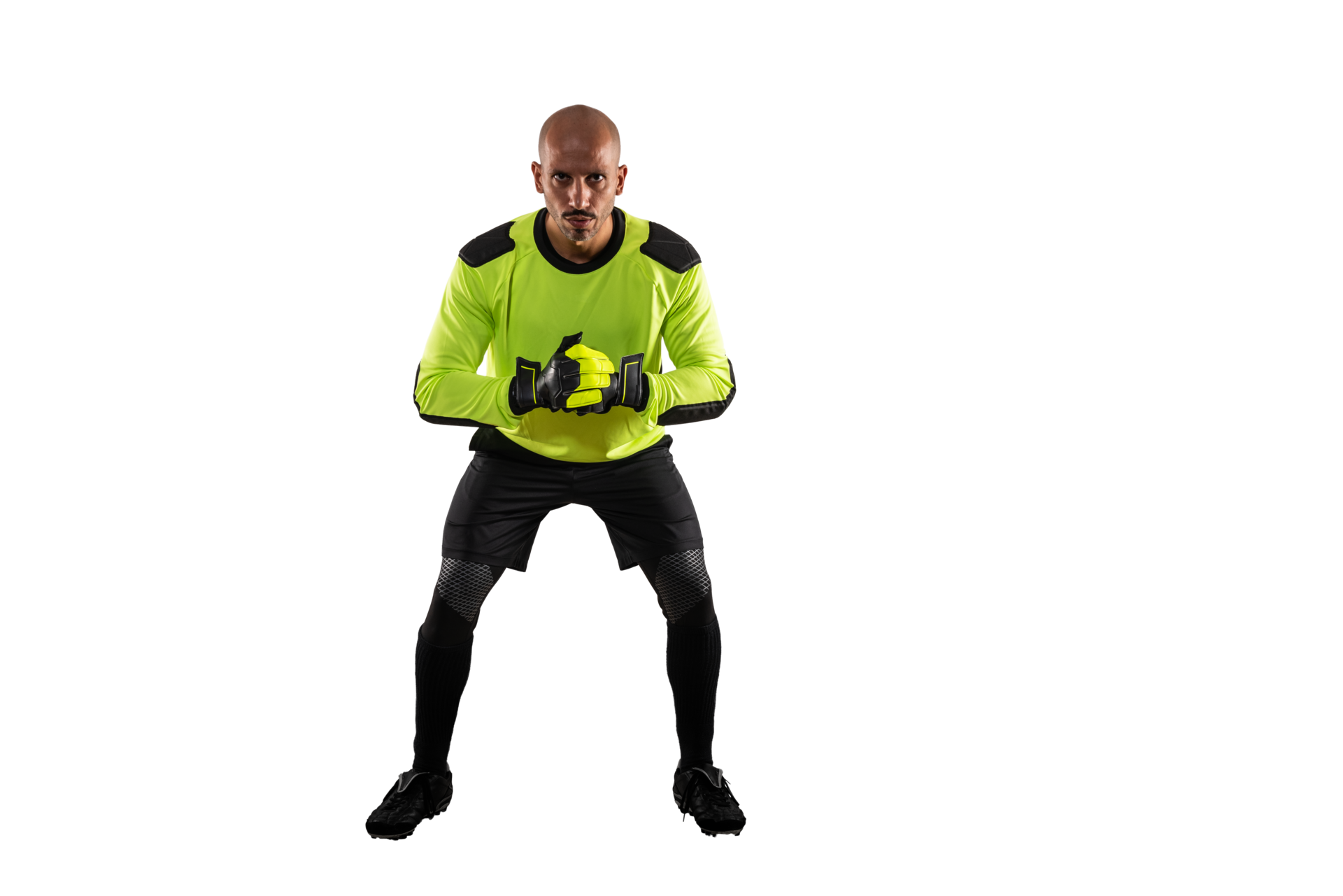 Goalkeeper Ready To Catches The Soccer Ball During A Football Match goalkeeper-ready-to-catches-the-soccer-ball-during-a-football-match