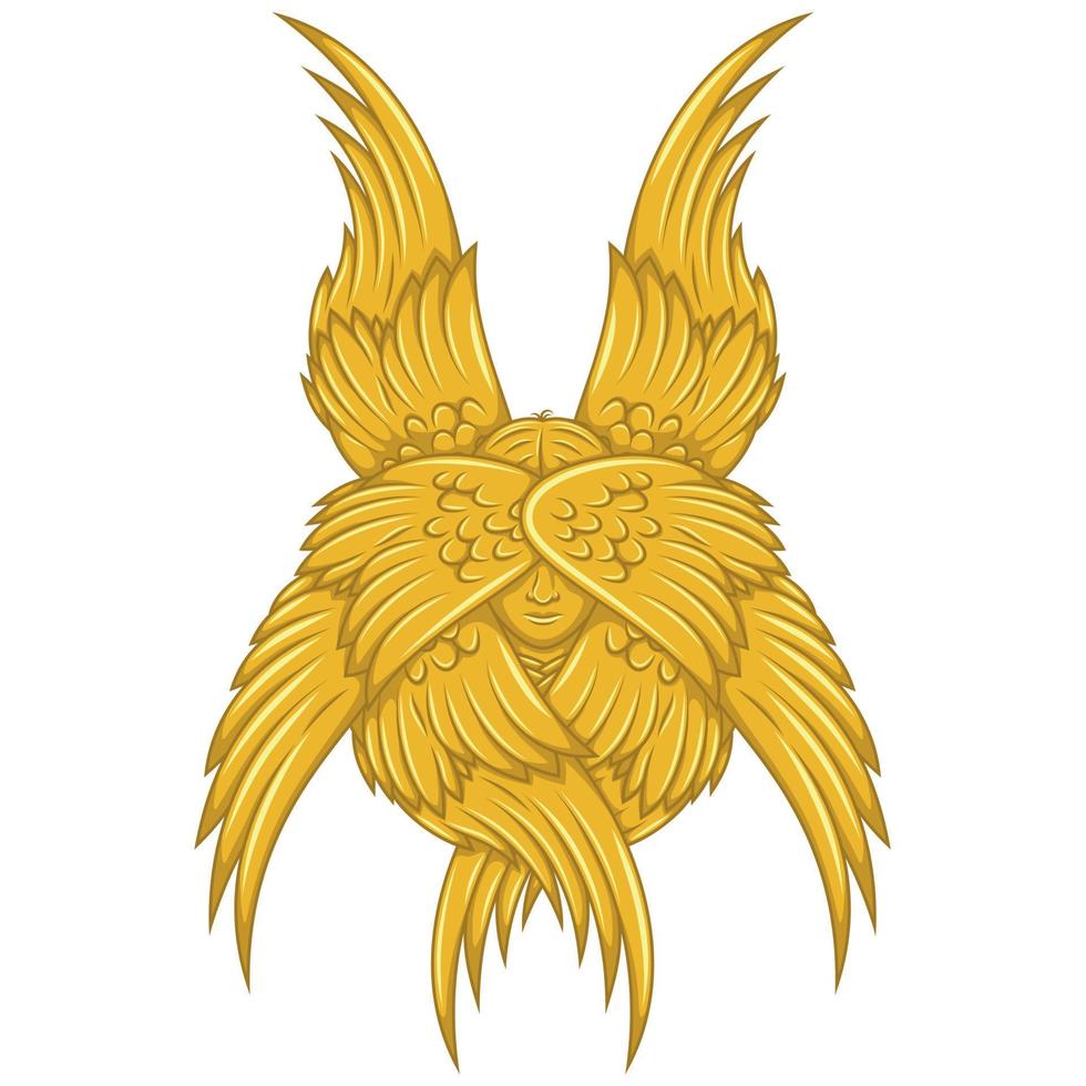 Vector design of angel with wings