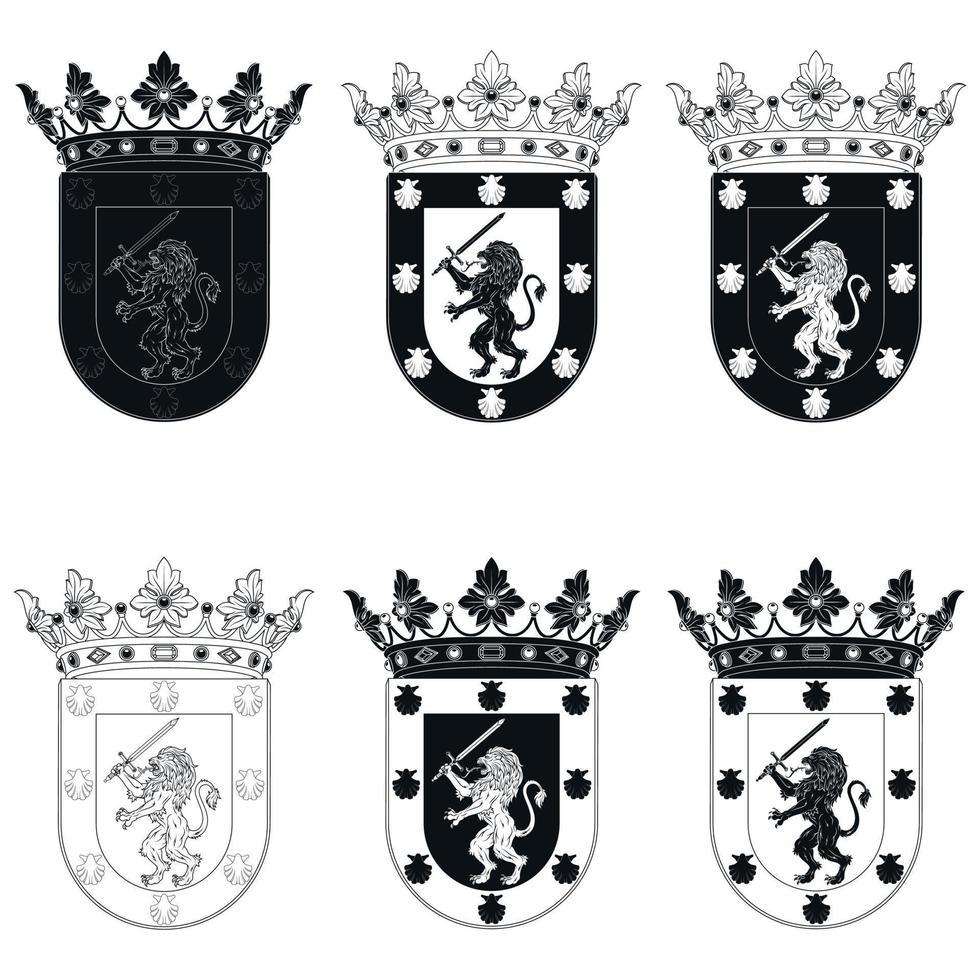 Coat of arms of the city of Santiago Chile vector