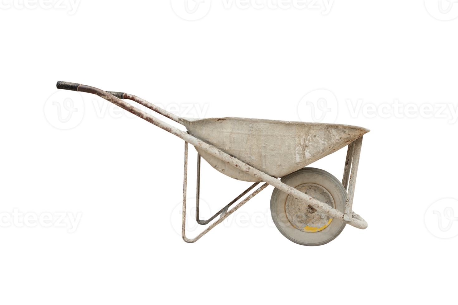 Isolated dirty barrow used for masonry work png