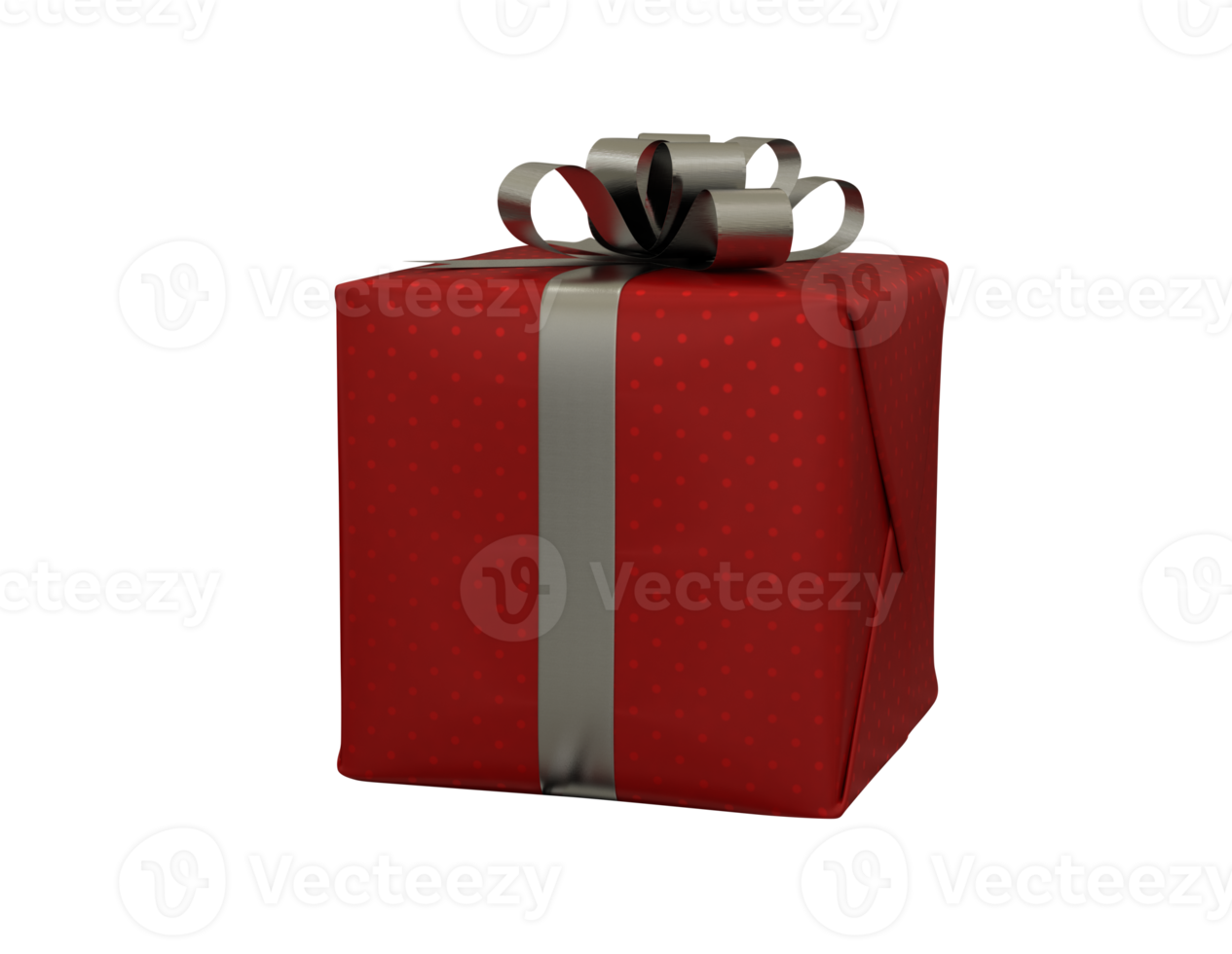 Gift box with bow for christmas festivity png