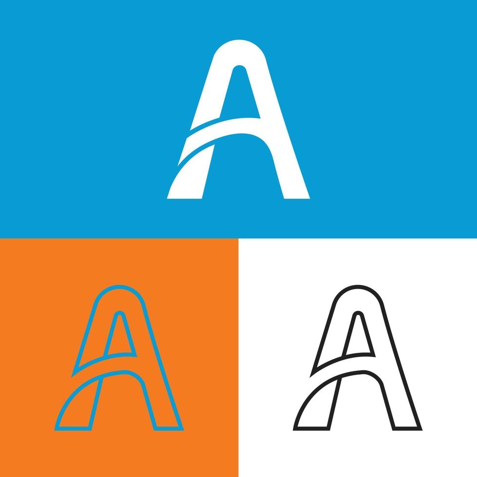 A Letter vector art logo Design.