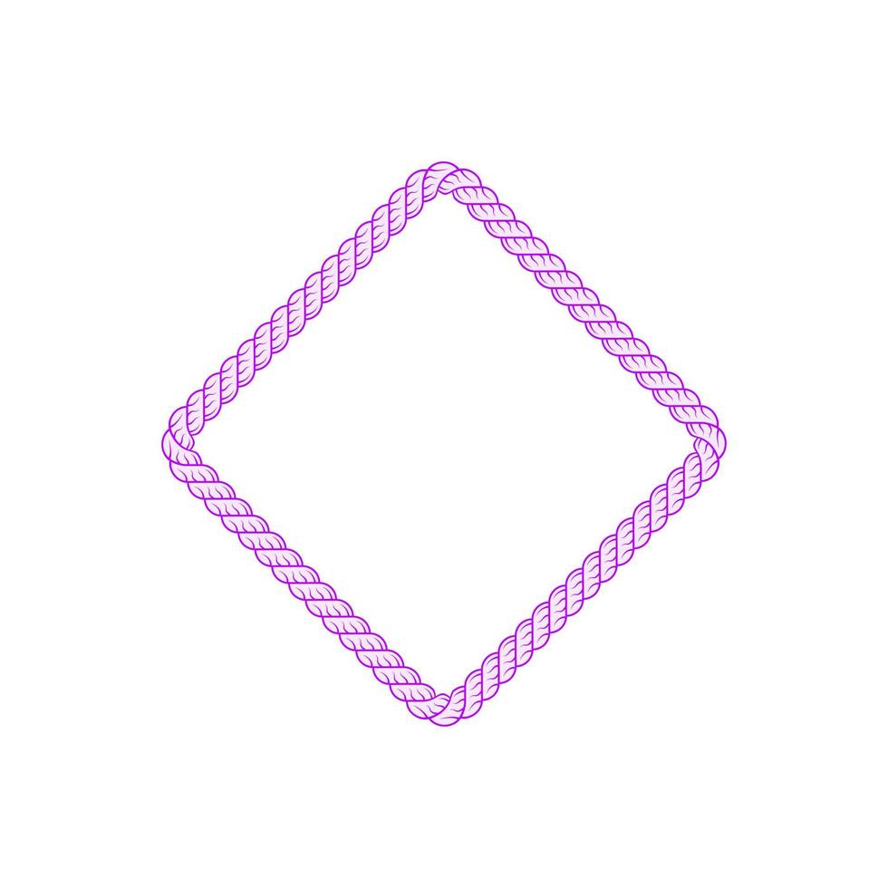 Purple quilted square rope logo symbol vector illustration.