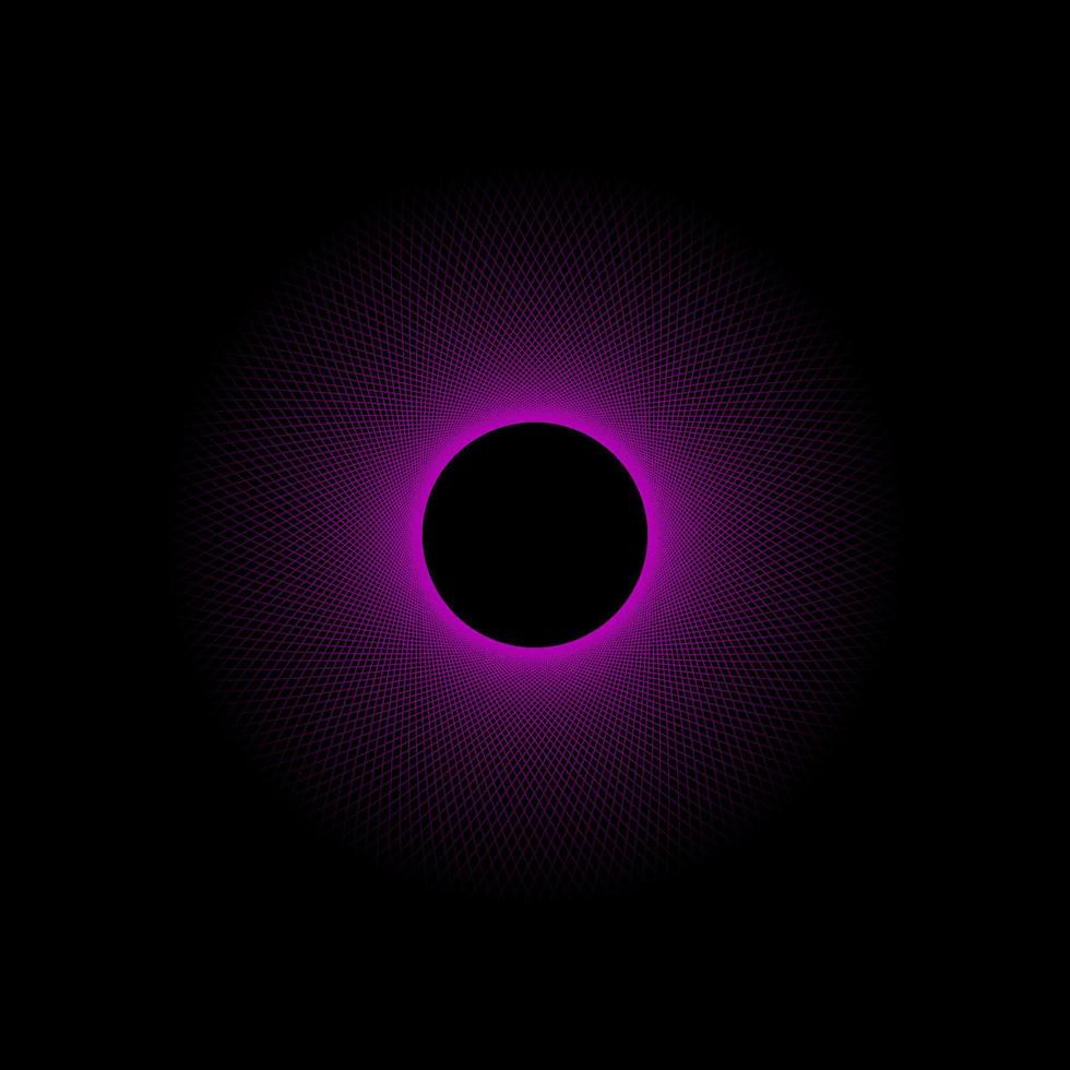 Pink black hole spirograph vector frame