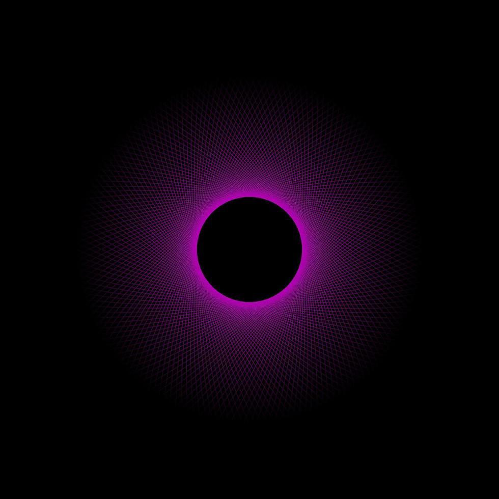 Pink black hole spirograph vector frame