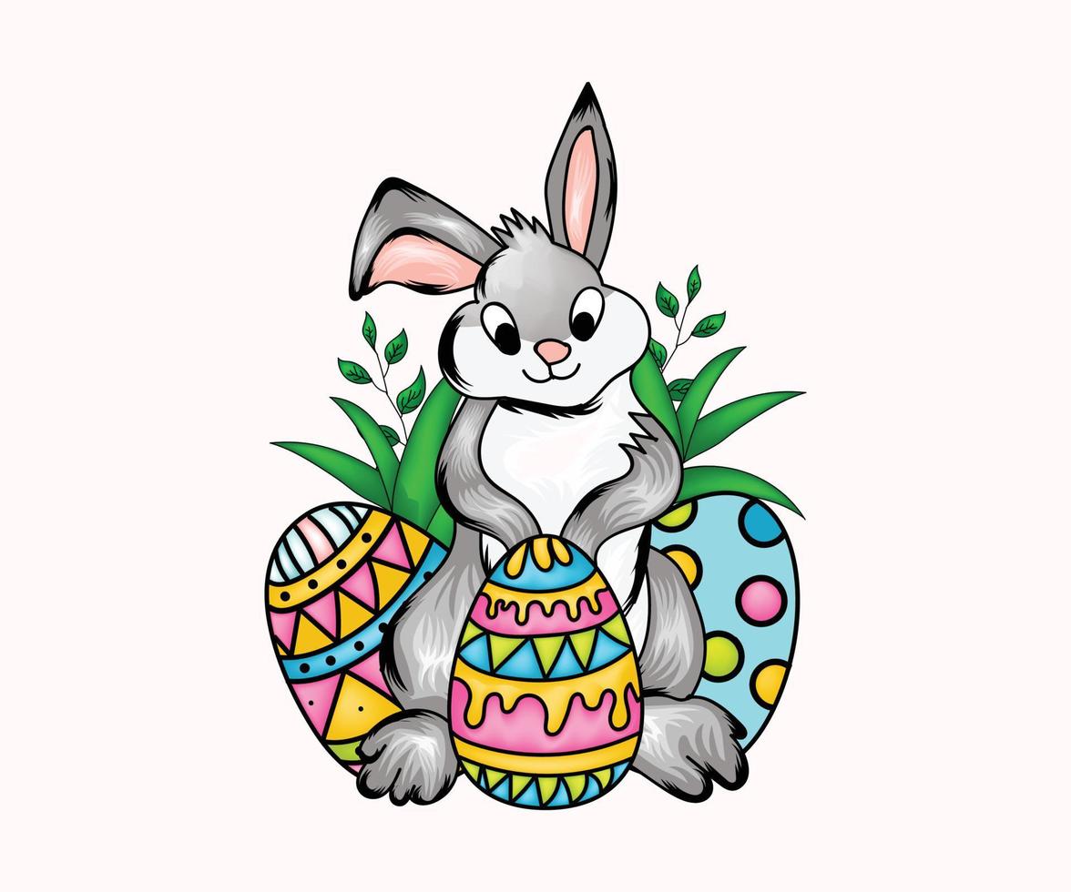 Easter bunny or rabbit Sublimation design Graphic vectors