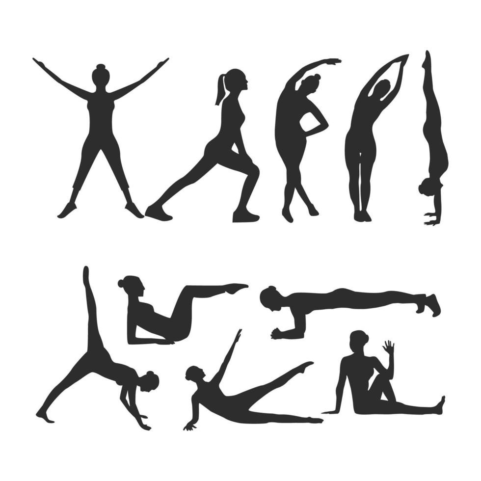 fitness vector collection in flat style with different styles and shapes, fitness vector flat isolated on white background