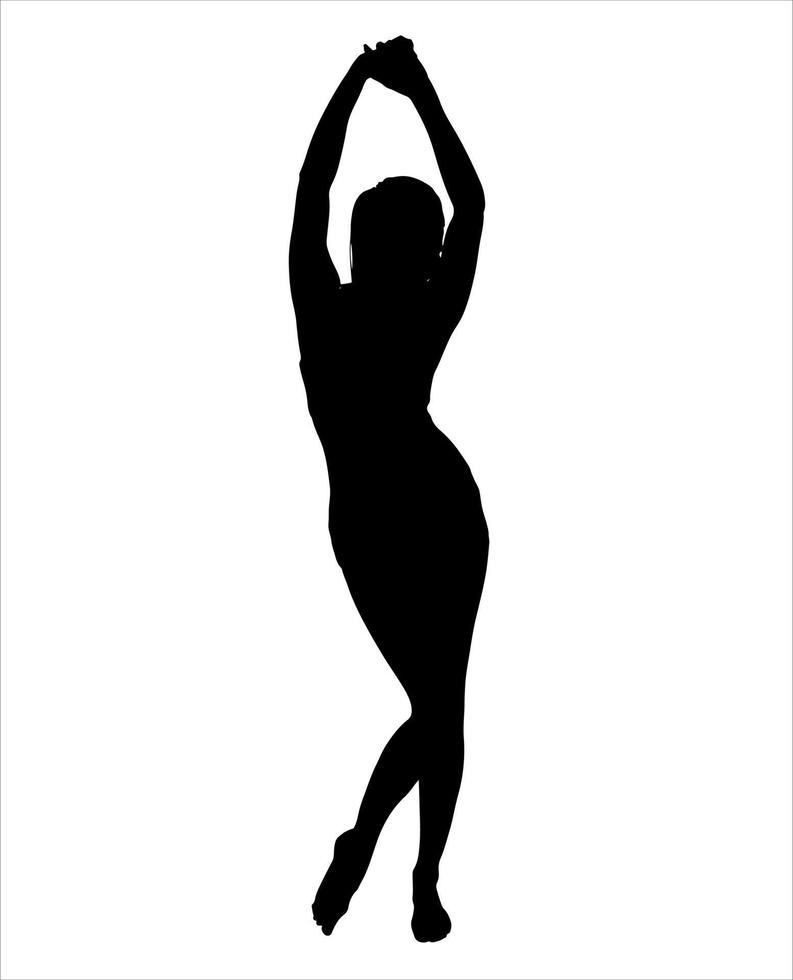 Girl figure silhouette vector illustration