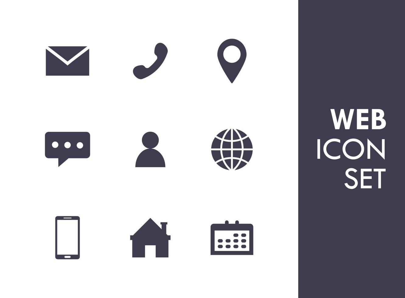 Flat Web Business Vector Icons Collection