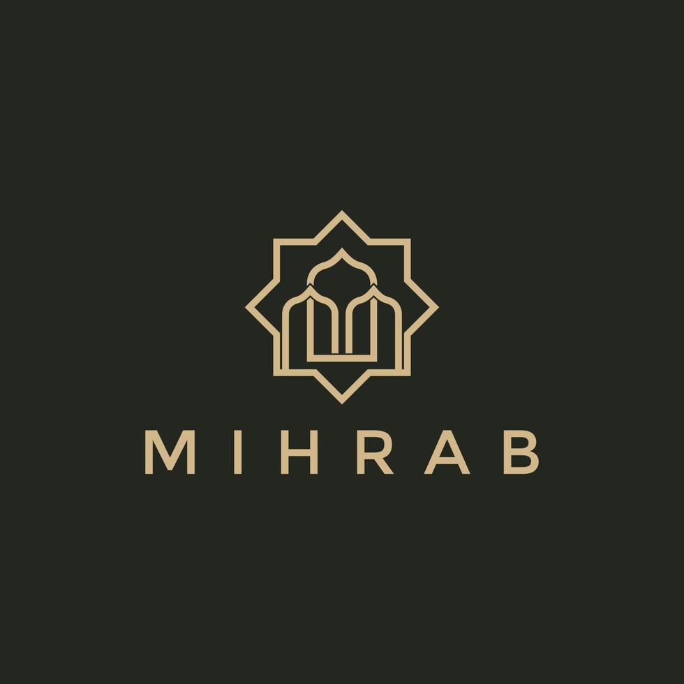mihrab logo vector icon illustration