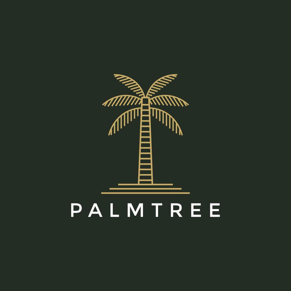 illustration vector graphic palm tree logo design minimalist