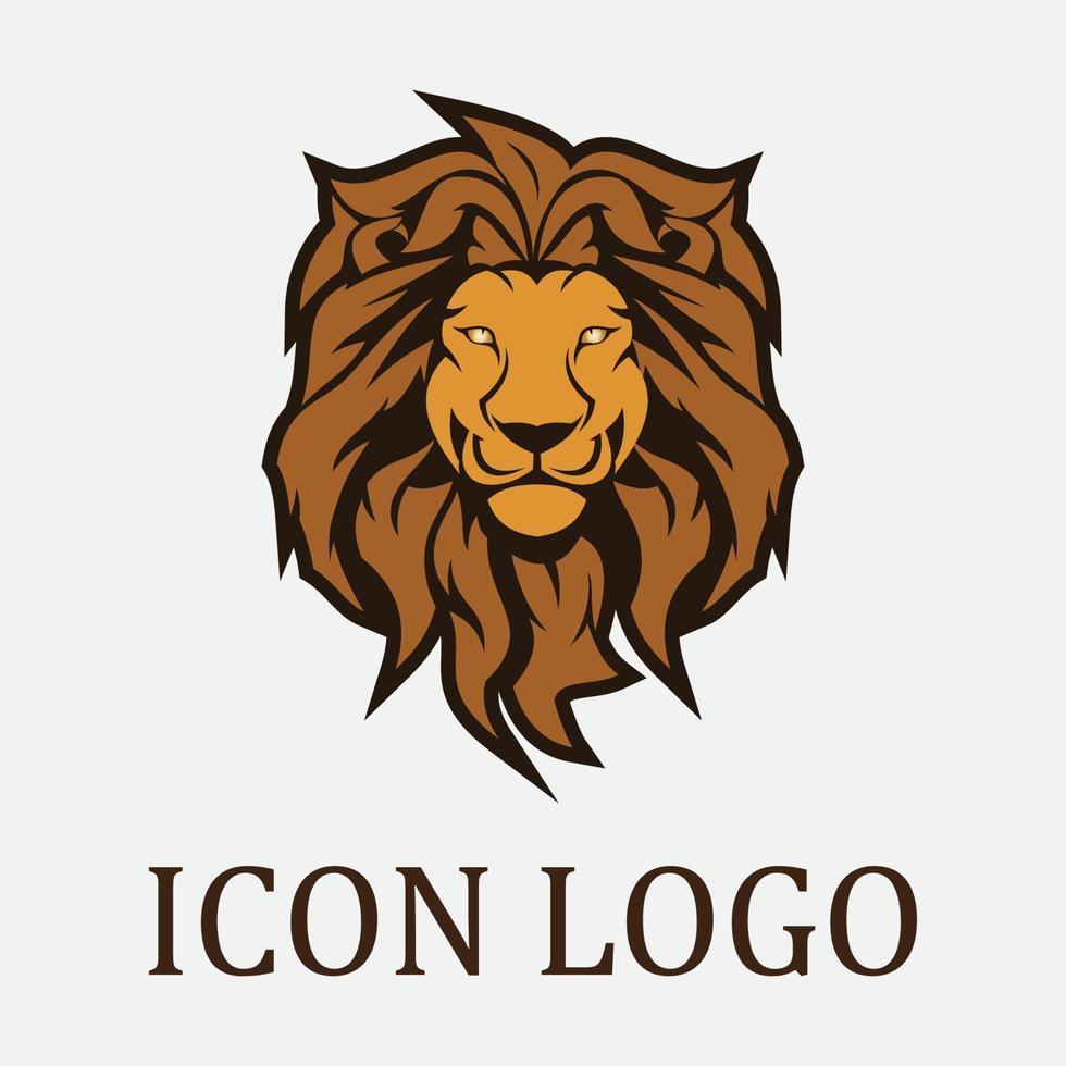 icono de vector de plantilla de logotipo de león