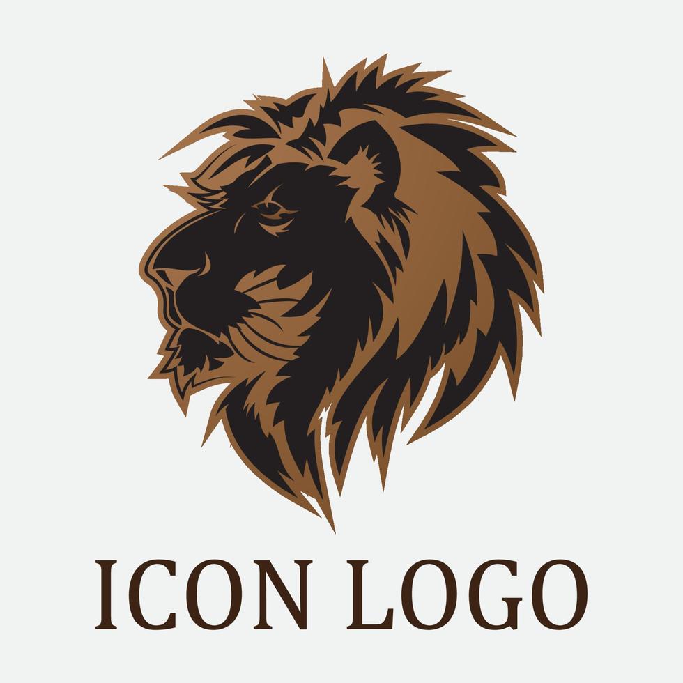 icono de vector de plantilla de logotipo de león