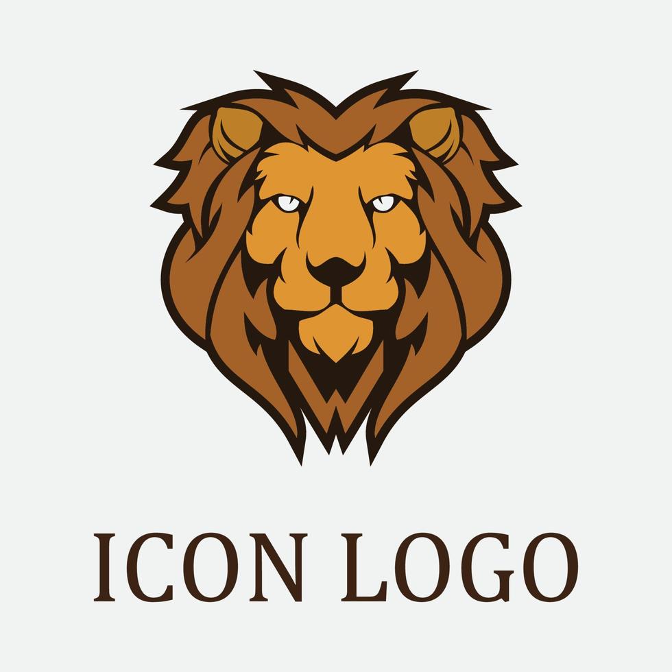 icono de vector de plantilla de logotipo de león