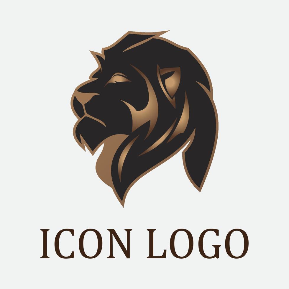 icono de vector de plantilla de logotipo de león