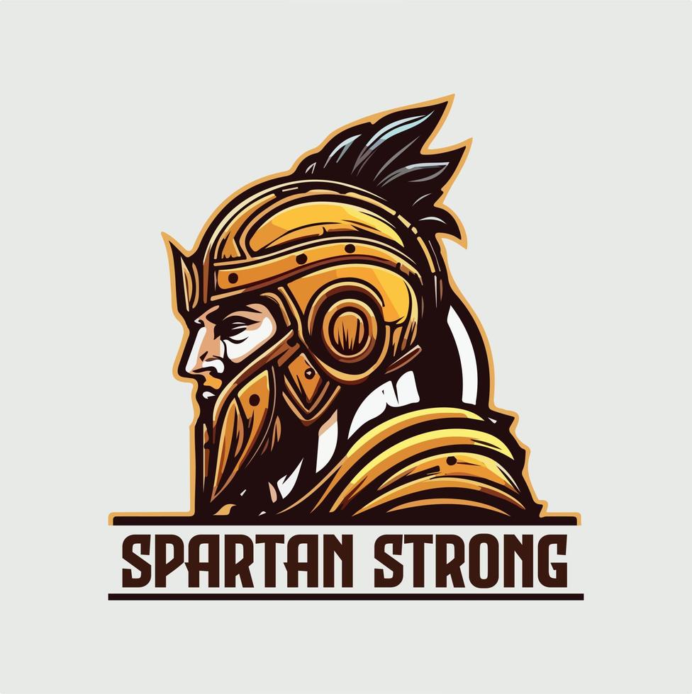 Spartan Strong Mascot logo Vector Illustration eps10