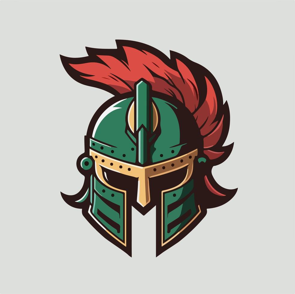 Spartan Helmet Mascot Logo Vectot Illustrtion eps 10 vector