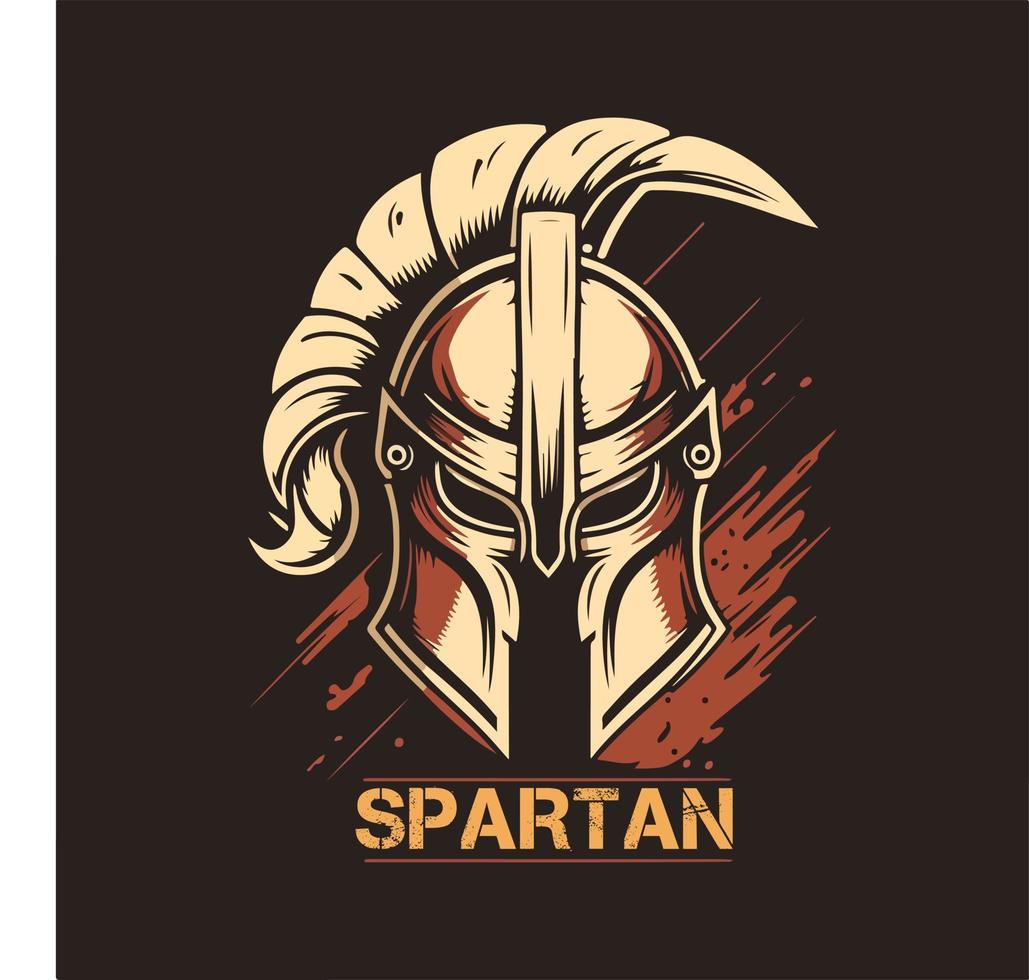 Spartan Helmet Mascot Logo Vectot Illustrtion eps 10 vector