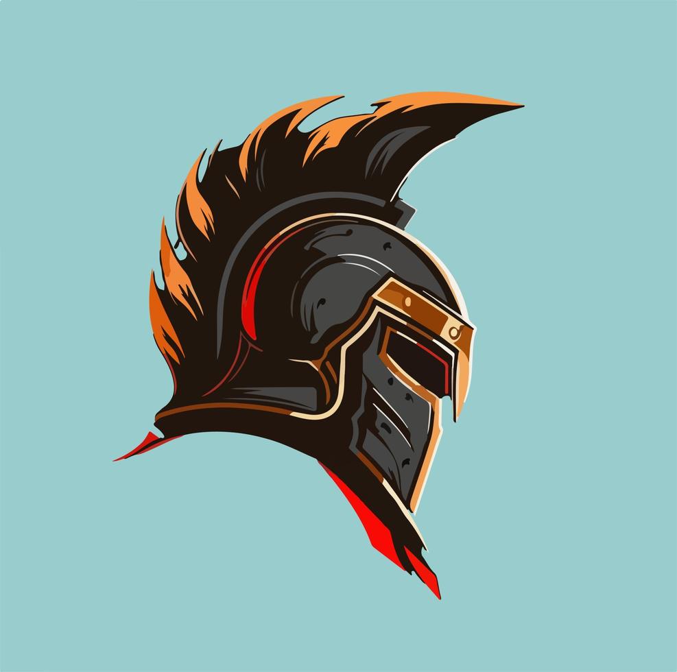 Spartan Helmet Mascot Logo Vectot Illustrtion eps 10 vector