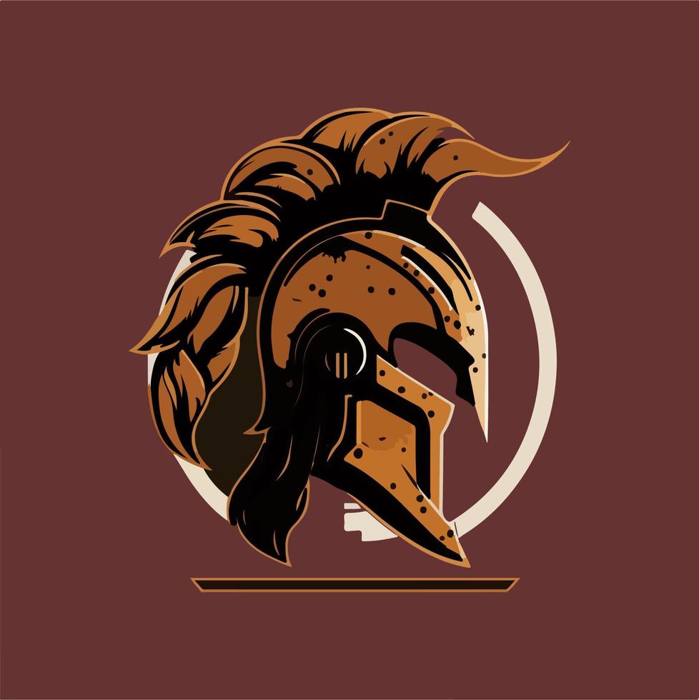 Spartan Helmet Mascot Logo Vectot Illustrtion eps 10 vector