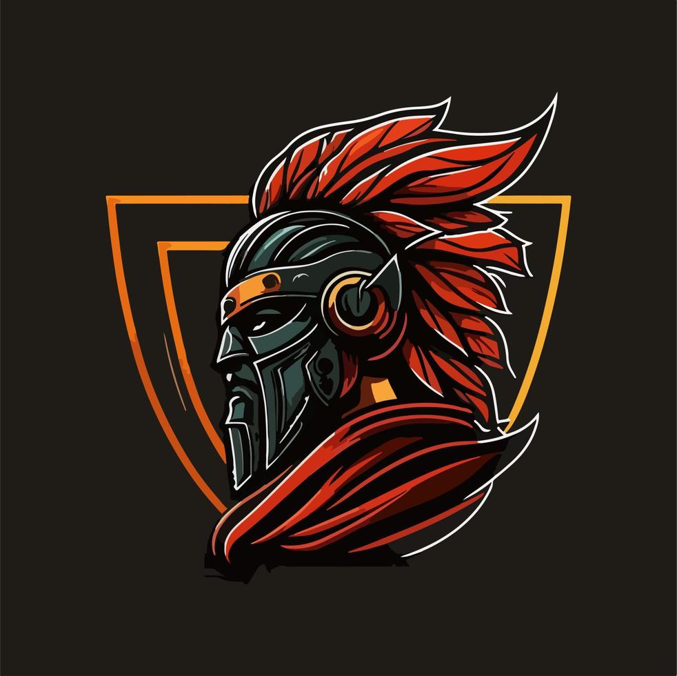 Spartan Strong Mascot logo Vector Illustration eps10