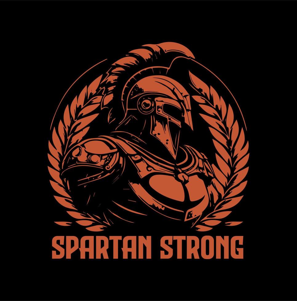 espartano fuerte mascota logo vector ilustración eps10