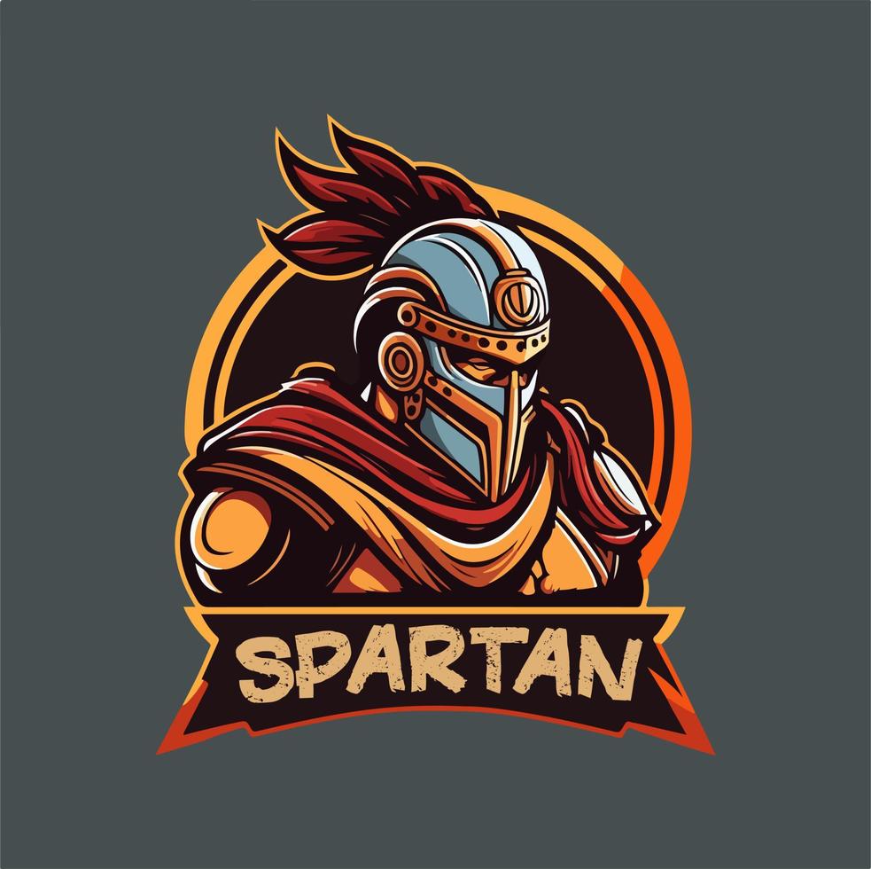 Spartan Strong Mascot logo Vector Illustration eps10
