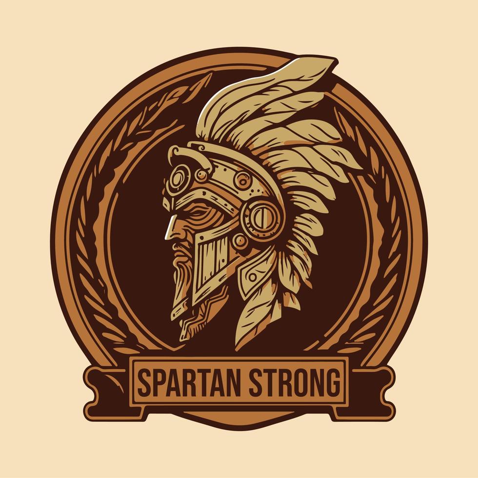 Spartan Strong Mascot logo Vector Illustration eps10