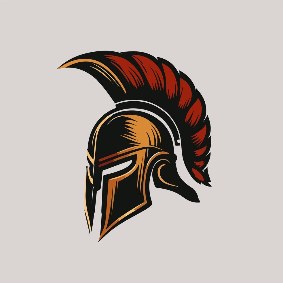Spartan Helmet Mascot Logo Vectot Illustrtion eps 10 vector